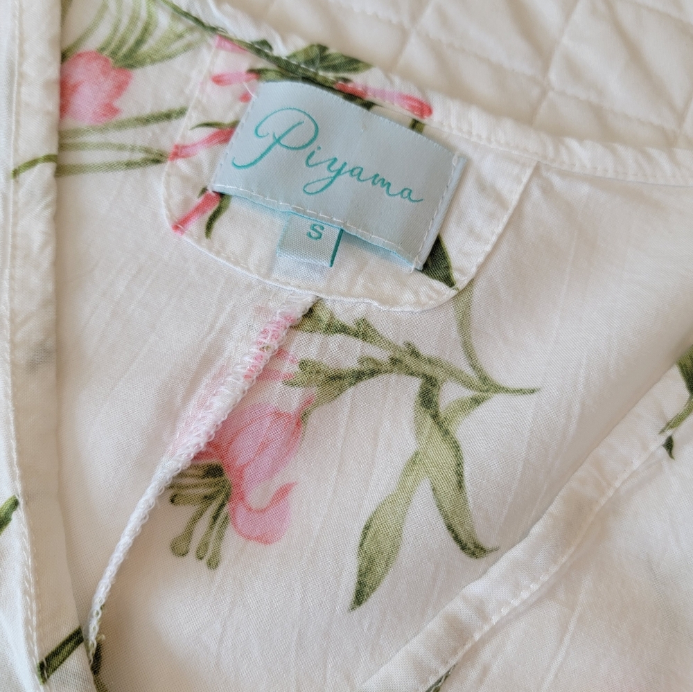 Pijama white sleep/casual feminine romper. Sz S Rayon blend - Picture 7 of 8